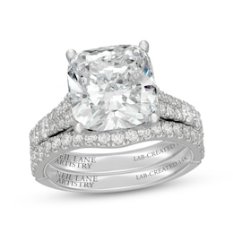 Neil Lane Artistry Cushion-Cut Lab-Grown Diamond Bridal Set 7-1/4 ct tw 14K White Gold