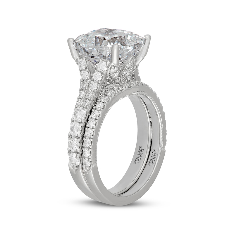 Main Image 2 of Neil Lane Artistry Cushion-Cut Lab-Grown Diamond Bridal Set 7-1/4 ct tw 14K White Gold