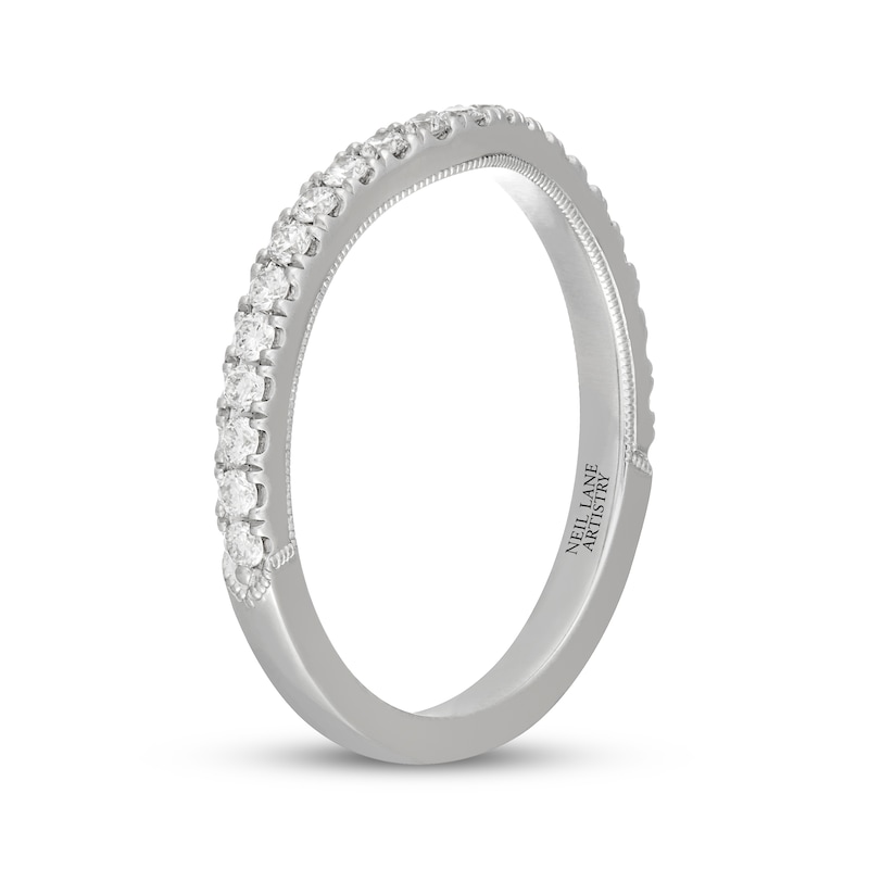 Main Image 8 of Neil Lane Artistry Lab-Grown Diamond Contour Wedding Band 1/3 ct tw 14K White Gold