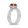 Thumbnail Image 2 of Neil Lane Cushion-Cut Citrine & Diamond Halo Bridal Set 5/8 ct tw Diamonds 14K White Gold