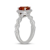 Thumbnail Image 2 of Neil Lane Cushion-Cut Citrine & Diamond Halo Engagement Ring 1/2 ct tw 14K White Gold
