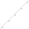 Thumbnail Image 2 of Multi-Diamond Dangle Anklet 1/10 ct tw Sterling Silver Gold 10&quot;