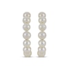 Thumbnail Image 2 of Cultured Pearl J-Hoop Earrings Sterling Silver