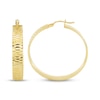 Thumbnail Image 3 of Italian Brilliance Diamond-Cut Inside-Out Hoop Earrings 14K Yellow Gold 30mm