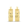 Thumbnail Image 2 of Italian Brilliance Diamond-Cut Inside-Out Hoop Earrings 14K Yellow Gold 15mm