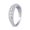 Thumbnail Image 1 of Baguette & Round-Cut Diamond Anniversary Ring 1/2 ct tw 14K White Gold