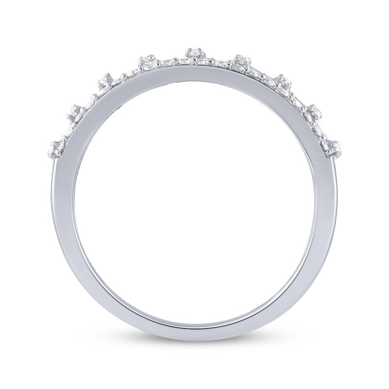 Main Image 3 of Now + Forever Baguette & Round-Cut Diamond Anniversary Ring 1/2 ct tw 14K White Gold