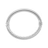 Thumbnail Image 3 of Polished Half-and-Half Bangle Bracelet Sterling Silver