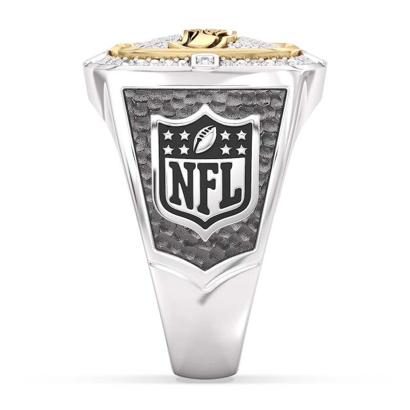 Main Image 3 of True Fans Seattle Seahawks Championship Ring Sterling Silver & 10K Yellow Gold Ring