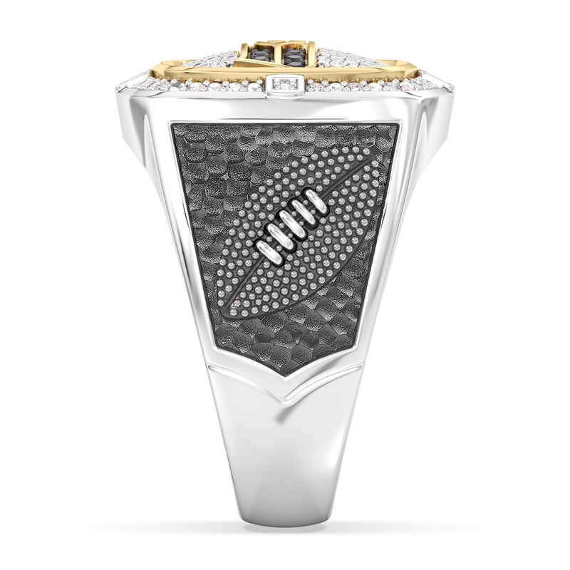 Main Image 4 of True Fans Seattle Seahawks Championship Ring Sterling Silver & 10K Yellow Gold Ring