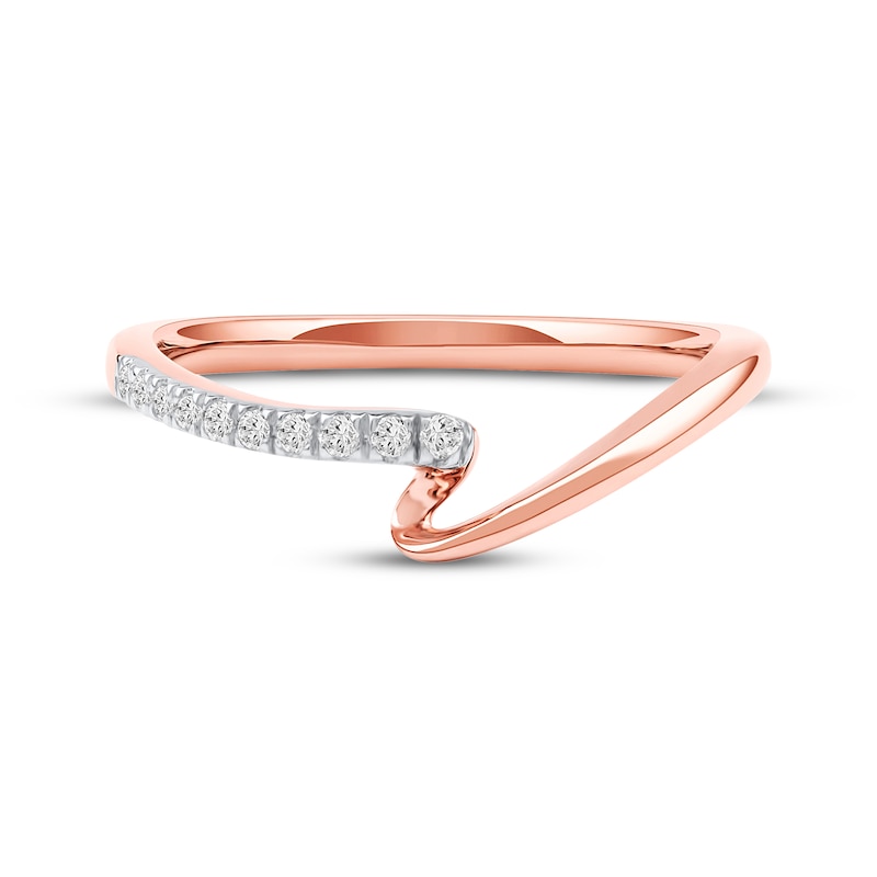 Main Image 3 of Now + Forever Diamond Swirl Anniversary Ring 1/15 ct tw 10K Rose Gold