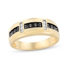 Thumbnail Image 1 of Now + Forever Now + Forever Men's Black & White Diamond Wedding Band 3/8 ct tw 10K Yellow Gold
