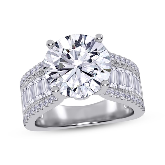 Round-Cut Lab-Grown Diamond Engagement Ring 5-3/4 ct tw 14K White Gold