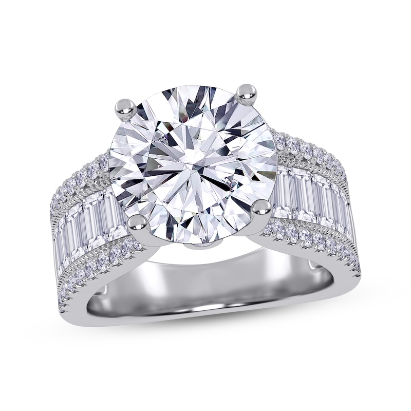 Main Image 1 of Round-Cut Lab-Grown Diamond Engagement Ring 5-3/4 ct tw 14K White Gold