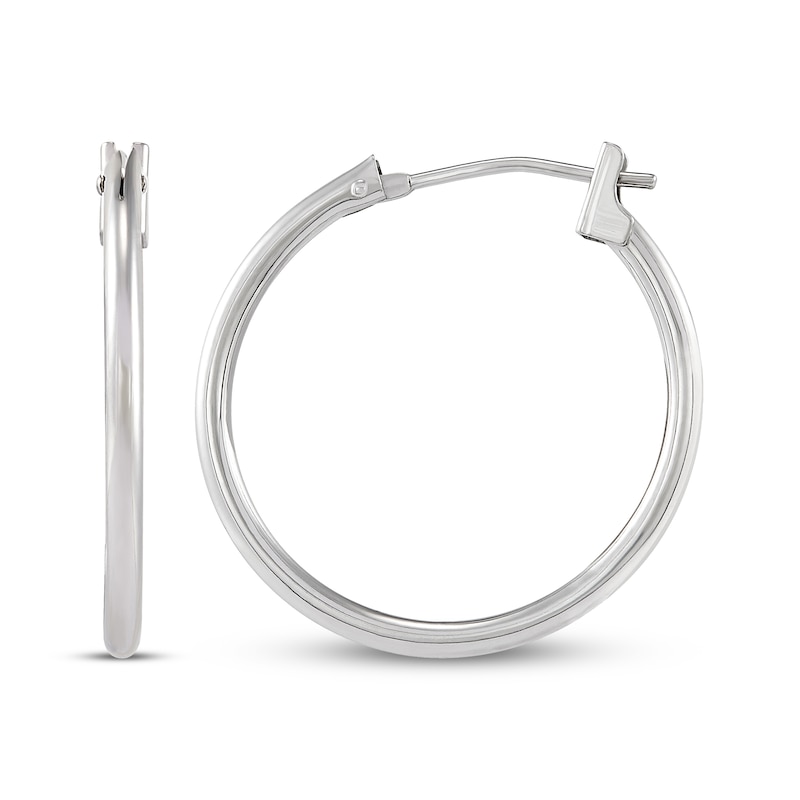 Main Image 1 of Hoop Earrings 14K White Gold 18mm