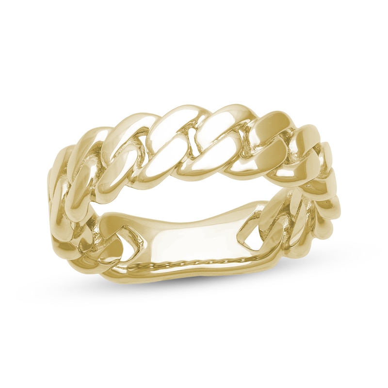 Main Image 1 of Now + Forever Men's Curb Link Ring 10K Yellow Gold 6mm