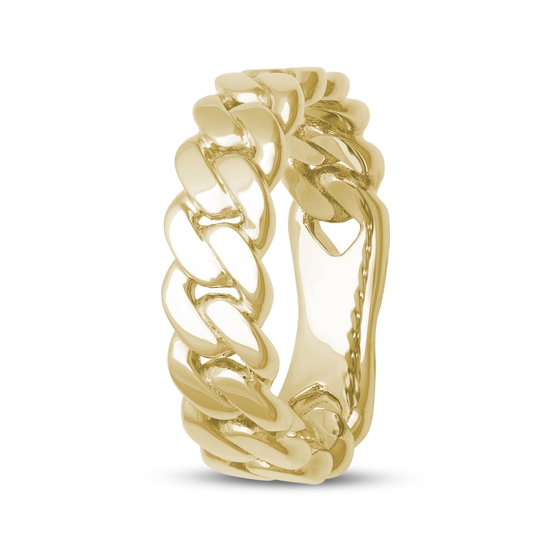 Main Image 2 of Now + Forever Men's Curb Link Ring 10K Yellow Gold 6mm