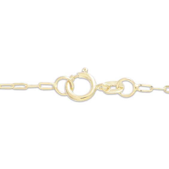 Thumbnail Image 3 of Lock Paperclip Chain Necklace 10K Yellow Gold 18"