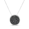 Thumbnail Image 1 of Black Diamond Disc Necklace 1/6 ct tw Sterling Silver 18&quot;