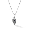 Thumbnail Image 3 of True Fans Baltimore Ravens 1/20 CT. T.W. Diamond Vertical Football Necklace in Sterling Silver