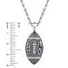 Thumbnail Image 4 of True Fans Baltimore Ravens 1/20 CT. T.W. Diamond Vertical Football Necklace in Sterling Silver