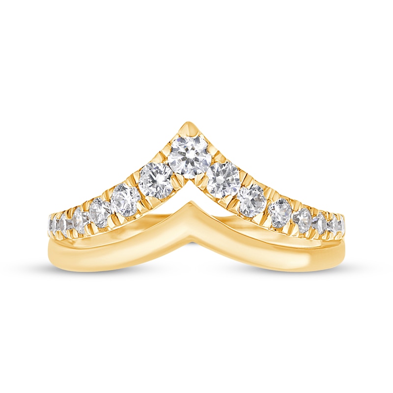 Main Image 4 of Now + Forever Diamond Chevron Anniversary Ring 5/8 ct tw 14K Yellow Gold