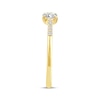 Thumbnail Image 2 of Oval & Round-Cut Lab-Grown Diamond Deconstructed Fashion Ring 1/4 ct tw 10K Yellow Gold