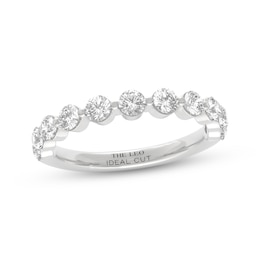 THE LEO Ideal Cut Diamond Anniversary Ring 1 ct tw 14K White Gold