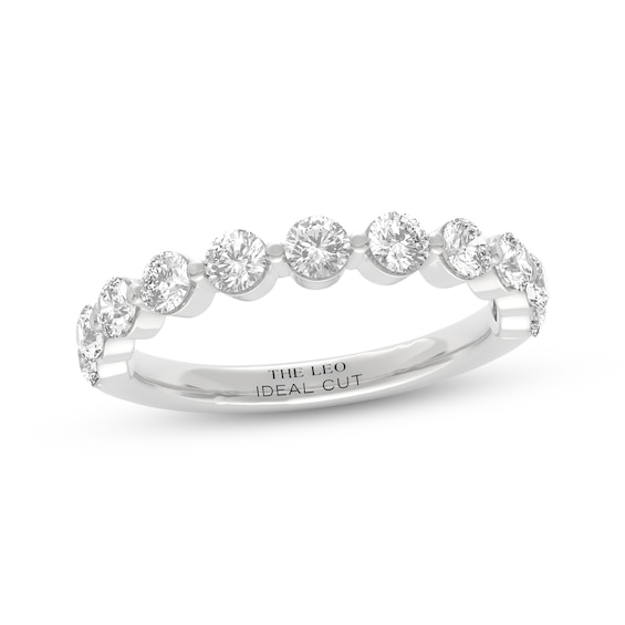 THE LEO Ideal Cut Diamond Anniversary Ring 1 ct tw 14K White Gold