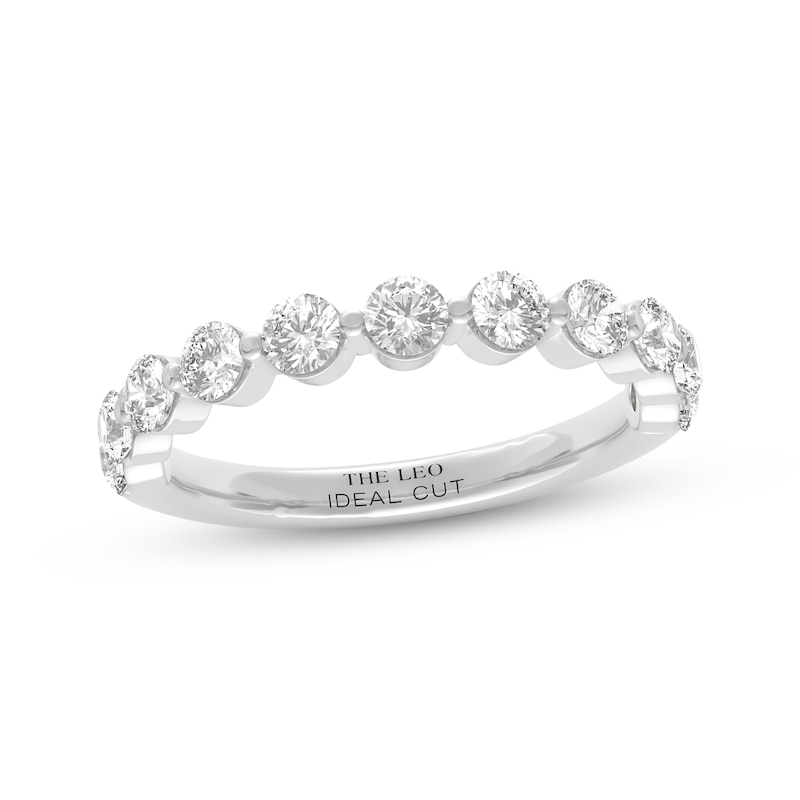 Main Image 1 of THE LEO Ideal Cut Diamond Anniversary Ring 1 ct tw 14K White Gold