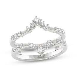 THE LEO Ideal Cut Diamond Enhancer Ring 1/2 ct tw 14K White Gold