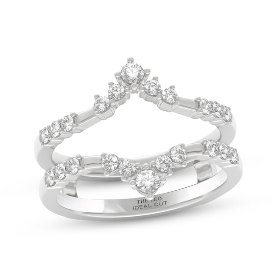 THE LEO Ideal Cut Diamond Enhancer Ring 1/2 ct tw 14K White Gold