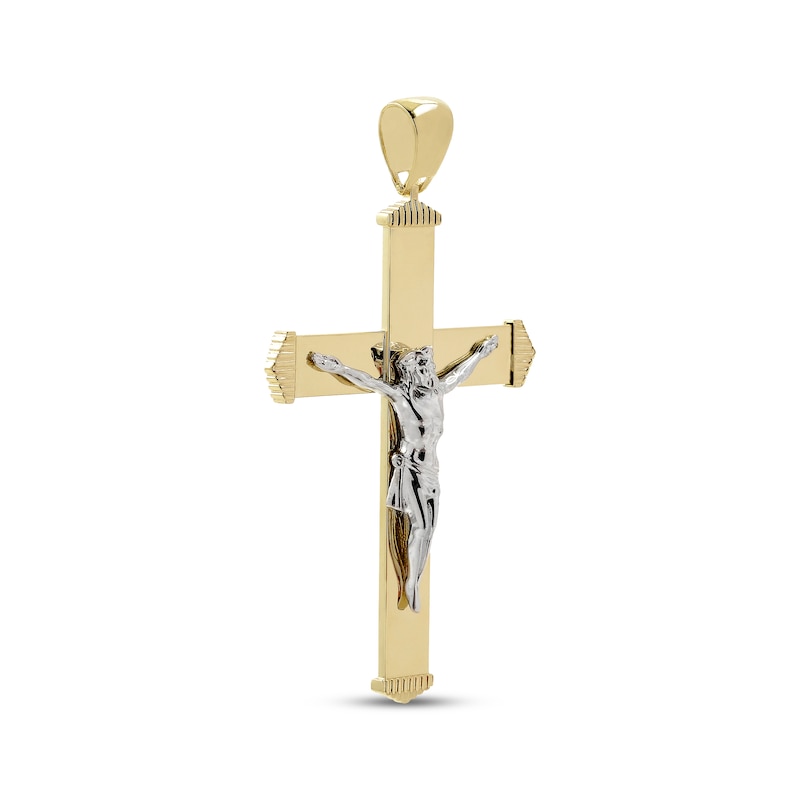 Main Image 2 of Large Crucifix Charm 10K Two-Tone Gold