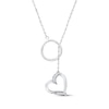 Thumbnail Image 1 of Diamond Accent Heart Lariat Necklace Sterling Silver 18"