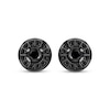 Thumbnail Image 2 of Men's Black Diamond Circle Stud Earrings 1 ct tw Black Ion-Plated Sterling Silver