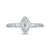 Thumbnail Image 3 of Now + Forever Certified Marquise-Cut Diamond Halo Engagement Ring 1/2 ct tw Platinum
