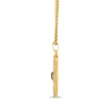 Thumbnail Image 2 of Le Vian Men's Cushion-Cut Chocolate Quartz & Blue Sapphire Tag Necklace 1/3 ct tw Diamonds 14K Honey Gold 22"