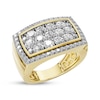 Thumbnail Image 2 of STUDIO BY KAY Men's Lab-Grown Diamond Cushion Halo Ring 2-1/2 ct tw 24K Yellow Gold Vermeil Sterling Silver