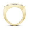 Thumbnail Image 4 of STUDIO BY KAY Men's Lab-Grown Diamond Cushion Halo Ring 2-1/2 ct tw 24K Yellow Gold Vermeil Sterling Silver