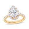 Thumbnail Image 1 of Now + Forever Lab-Grown Diamonds Pear-Shaped Halo Engagement Ring 2-3/4 ct tw 14K Yellow Gold