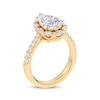 Thumbnail Image 2 of Now + Forever Lab-Grown Diamonds Pear-Shaped Halo Engagement Ring 2-3/4 ct tw 14K Yellow Gold