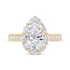 Thumbnail Image 3 of Now + Forever Lab-Grown Diamonds Pear-Shaped Halo Engagement Ring 2-3/4 ct tw 14K Yellow Gold