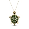 Thumbnail Image 1 of Jade Turtle Necklace 14K Yellow Gold 18"