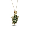 Thumbnail Image 2 of Jade Turtle Necklace 14K Yellow Gold 18"