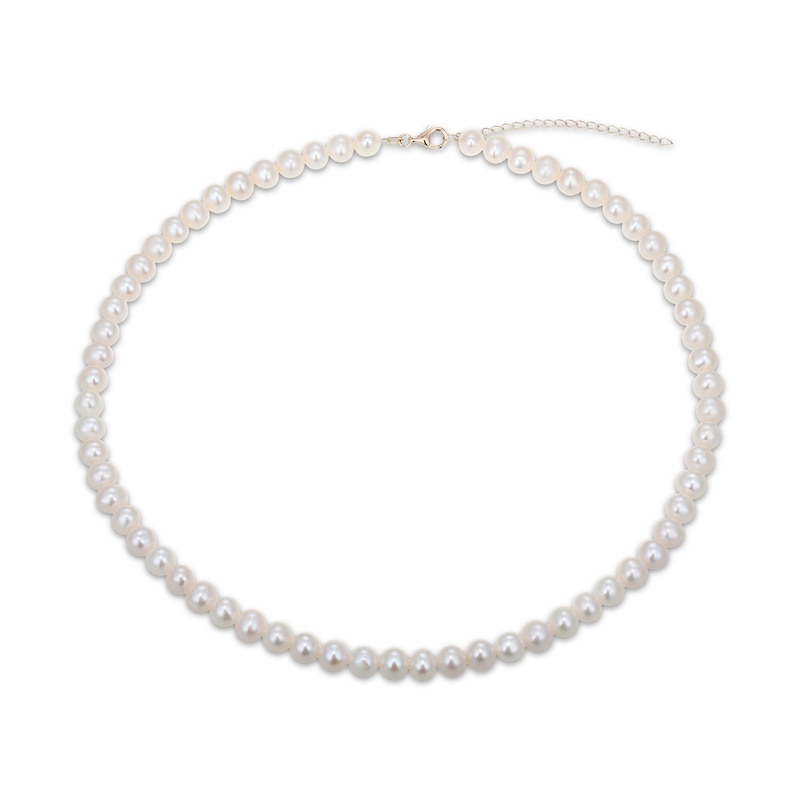 Main Image 2 of 6-6.5mm Cultured Pearl Strand Necklace 10K Yellow Gold 18"