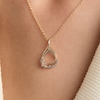 Thumbnail Image 2 of Le Vian Desert Diamonds Teardrop Frame Necklace 1/4 ct tw 14K Honey Gold 19"