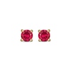 Thumbnail Image 2 of STUDIO BY KAY Lab-Created Ruby Solitaire Stud Earrings 24K Yellow Gold Vermeil Sterling Silver
