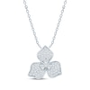 Thumbnail Image 1 of Monique Lhuillier Bliss Lab-Grown Diamond Dogwood Flower Necklace 3/8 ct tw Platinum-Plated Sterling Silver 18"