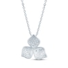 Thumbnail Image 4 of Monique Lhuillier Bliss Lab-Grown Diamond Dogwood Flower Necklace 3/8 ct tw Platinum-Plated Sterling Silver 18"
