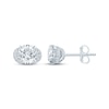 Thumbnail Image 3 of Monique Lhuillier Bliss Lab-Grown Diamond Flared Halo Stud Earrings 2-1/5 ct tw Platinum-Plated Sterling Silver
